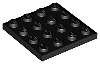 Деталь LEGO Plate 4 x 4 3031 Black U