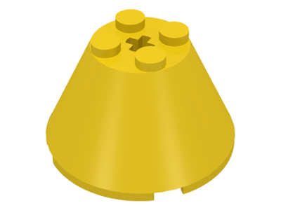 Cone 4 x 4 x 2 with Axle Hole, 3943b