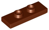 Plate, Modified 1 x 3 with 2 Studs (Double Jumper), 34103 Reddish Brown N