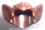 Minifigure, Hair Bat Ears with Dark Brown Inner Ear Contour Lines Pattern (SW Chadra-Fan / Kabe), 10301pb05 Reddish Brown U