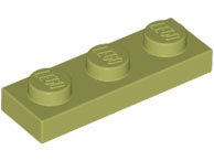 Plate 1 x 3, 3623 Olive Green U