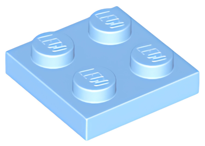 Деталь LEGO Plate 2 x 2 3022 (94148) Bright Light Blue U