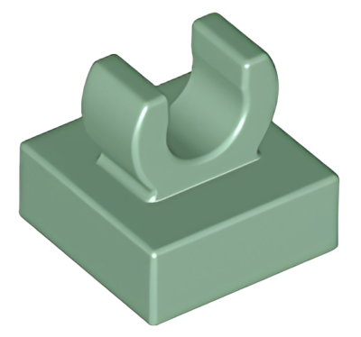 Деталь LEGO Lego Tile, Modified 1 x 1 with Open O Clip 15712 (44842) Sand Green N