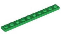 Plate 1 x 10, 4477 Green N