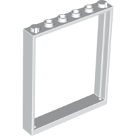 Window 1 x 6 x 6 Flat Front, 42205 White N