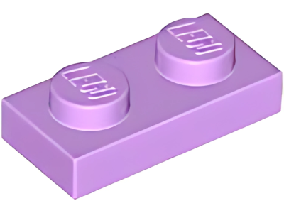 Деталь LEGO Plate 1 x 2 3023 Medium Lavender U