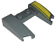 Wedge 3 x 4 x 2/3 Curved with Cutout with Double Yellow Stripes Pattern (Sticker) - Set 75877, 11291pb06  