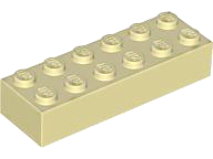 Brick 2 x 6, 2456 Tan N