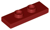 Plate, Modified 1 x 3 with 2 Studs (Double Jumper), 34103 Dark Red U