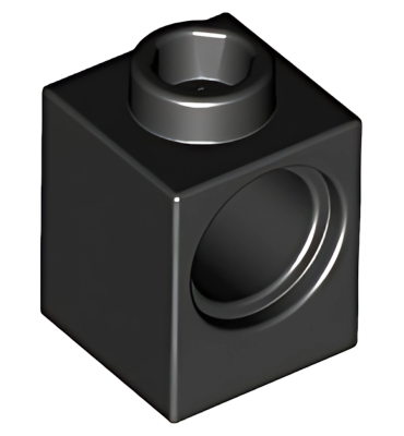 Деталь LEGO Technic, Brick 1 x 1 with Hole 6541 Black N