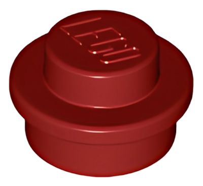 Деталь LEGO Plate, Round 1 x 1 4073 Dark Red U