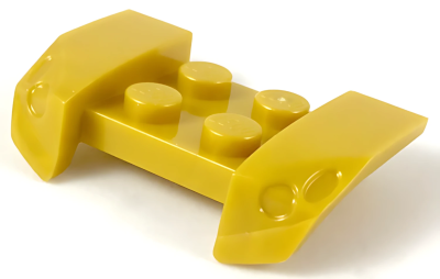 Деталь LEGO Брызговик Lego Vehicle, Mudguard 2 x 4 with Headlights Overhang 44674 Pearl Gold U