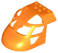 Aircraft Fuselage Forward Top Curved 6 x 8 x 4 11293 Orange N