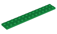 Plate 2 x 14, 91988 Green N