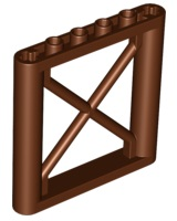 Support 1 x 6 x 5 Girder Rectangular, 64448 Reddish Brown U