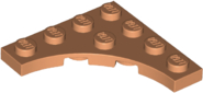 Plate, Modified 4 x 4 with 3 x 3 Curved Cutout, 35044 Nougat N