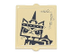 Glass for Window 1 x 2 x 2 Flat Front with Angry Unikitty Pattern (Sticker) - Set 70840, 60601pb027  