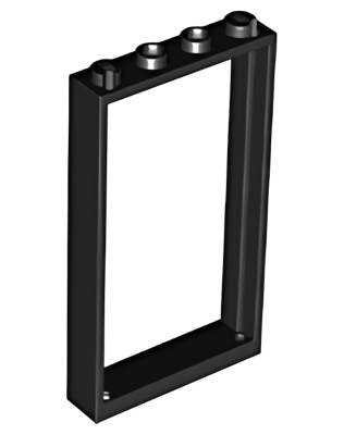 Деталь LEGO Рамка двери Lego Door, Frame 1 x 4 x 6 with 2 Holes on Top and Bottom 60596 (40289, 66190) Black U