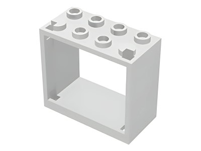 Деталь LEGO Window 2 x 4 x 3 - Hollow Studs 60598 White U