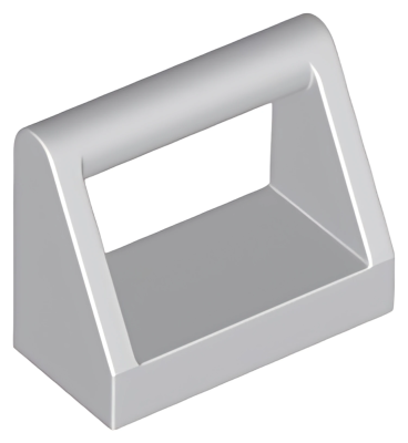 Деталь LEGO Lego Tile, Modified 1 x 2 with Bar Handle 2432 Light Bluish Gray U
