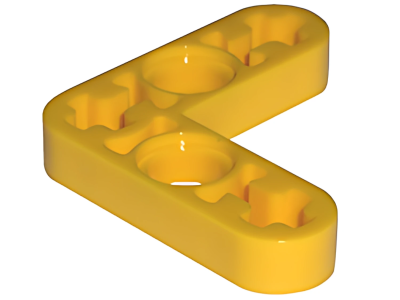 Деталь LEGO Technic, Liftarm, Modified Bent Thin L-Shape 3 x 3 32056 Yellow U