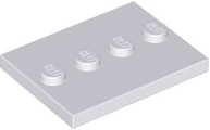 Tile, Modified 3 x 4 with 4 Studs in Center, 88646 Light Bluish Gray U