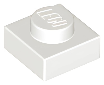 Деталь LEGO Plate 1 x 1 3024 (28554, 30008) White N