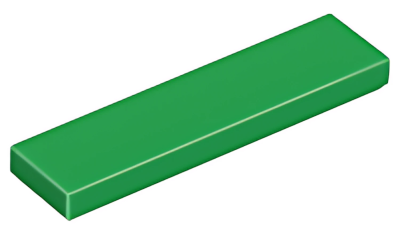 Деталь LEGO Tile 1 x 4 2431 (35371, 75703, 91143, 100687) Green U