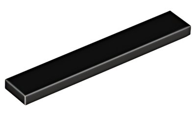 Деталь LEGO Tile 1 x 6 6636 (75702) Black U
