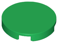 Tile, Round 2 x 2 with Bottom Stud Holder, 14769 Green N