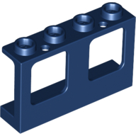 Window 1 x 4 x 2 Plane, Single Top Hole and Single Bottom Hole for Glass, 61345 Dark Blue N