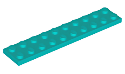 Деталь LEGO Lego Plate 2 x 10 3832 Dark Turquoise U
