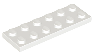 Деталь LEGO Plate 2 x 6 3795 White N