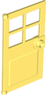 Дверь Lego Door 1 x 4 x 6 with 4 Panes and Stud Handle 60623 Bright Light Yellow U