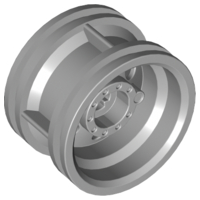 Wheel 30.4mm D. x 20mm with No Pin Holes and Reinforced Rim, 56145 Light Bluish Gray N