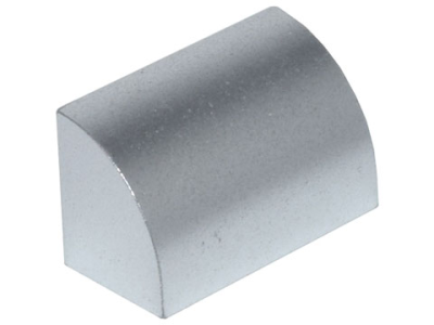 Slope, Curved 1 x 2 with Bottom Stud Holder, 37352 Metallic Silver U