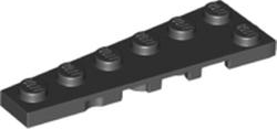 Wedge, Plate 6 x 2 Left, 78443 Black N