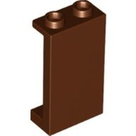 Panel 1 x 2 x 3 with Side Supports - Hollow Studs, 87544 Reddish Brown N