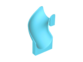 Slide Playground 6 x 6 x 6 Curved 90 degrees, 28387 Medium Azure U