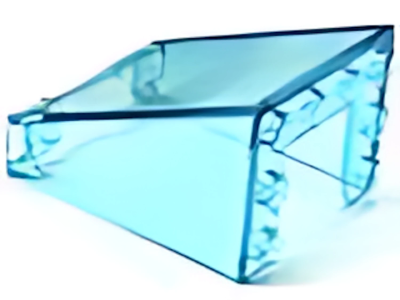 Деталь LEGO Стекло Lego Windscreen 3 x 4 x 4 Inverted, Rounded Top Corners, Cutout Bottom Corners Trans-Light Blue Trans-Light Blue U