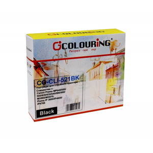 Картридж Colouring CG-CLI-521BK для принтеров Canon, Black Черный