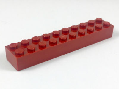 Brick 2 x 10, 3006 Dark Red U