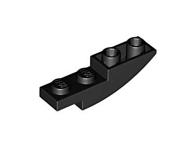 Деталь LEGO Lego Slope, Curved 4 x 1 Inverted 13547 Black U