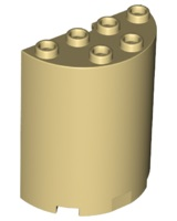 Cylinder Half 2 x 4 x 4, 6259 Tan U