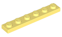 Plate 1 x 6, 3666 Bright Light Yellow N