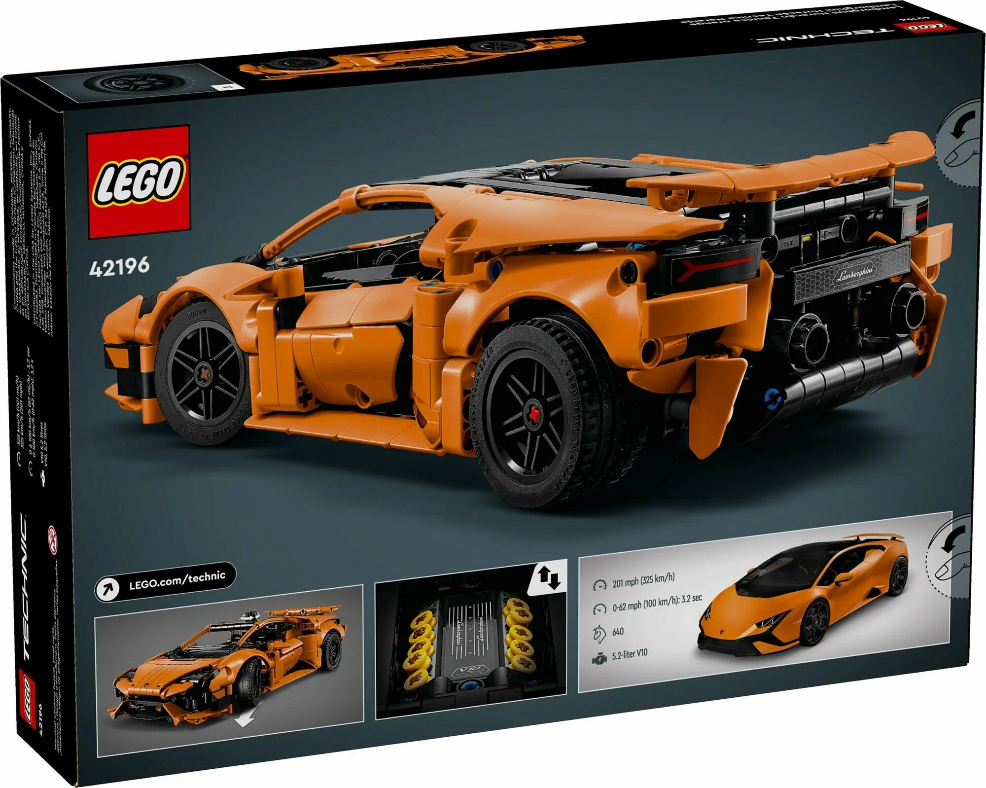 Конструктор LEGO Technic 42196 Lamborghini Huracan Tecnica Orange в  магазине Shop-device