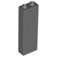 Деталь Lego Brick 1 x 2 x 5 - Blocked Open Studs or Hollow Studs 2454 Dark Bluish Gray N