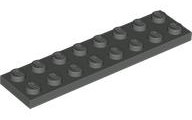 Plate 2 x 8, 3034 Dark Gray U