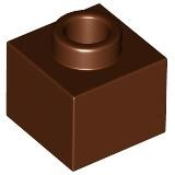 Brick, Modified 1 x 1 x 2/3 with Open Stud, 86996 Reddish Brown N