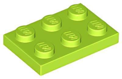 Деталь LEGO Plate 2 x 3 3021 (03021) Lime U